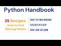 Python Book | How to find Missing Values in Python Pandas Dataset for each row or column or cell