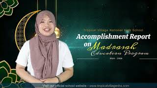 Madrasah Education Program (MEP) Accomplishment Report