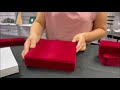 velvet jewelry box burgundy