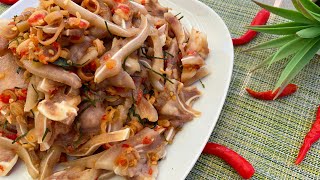 {How to make pickeld pig ears} វិធីធ្វេីជ្រក់ត្រចៀកជ្រូកឲ្យមានរស់ជាតិឆ្ងាញ់