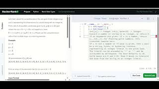 Python List Comprehensions | HackerRank Solution in English | Python Tutorial for Beginners