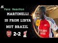 Martinelli is From Libya Not Brazil : Fans Reaction ( Arsenal 2 - 2 Liverpool ) Premier league