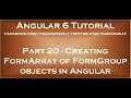 Creating formarray of formgroup objects in Angular
