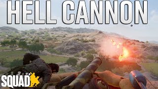 FIRING PROPANE MORTARS WITH THE NEW INSURGENT HELL CANNON | Squad 100 Player Gameplay