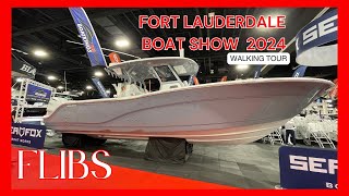 2024  Fort Lauderdale International Boat Show walk tour (part 1)   4K #flibs