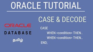 Oracle - Case & Decode | Tamil | iCoding