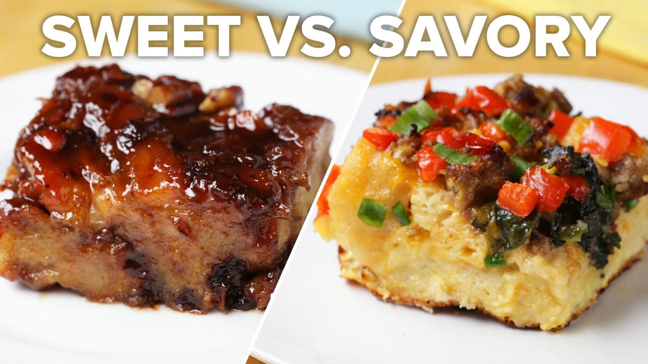 Breakfast Bake 2 Ways: Sweet Vs. Savory • Tasty - YouTube