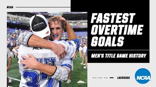 Fastest OT goals in NCAA men's lacrosse title game history