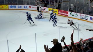 Niagara IceDogs forward Kevin He OT game winning goal against the Sudbury Wolves