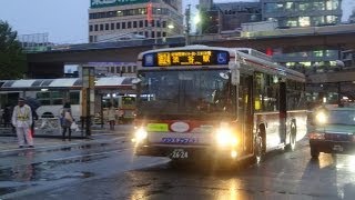 【3DFHD】東急バス 平成25年度新車 T1332(ISUZU ERGA) 渋24 渋谷駅南口BT