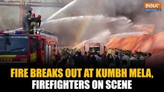 Mahakumbh 2025: Fire Erupts on Shankaracharya Marg at Kumbh Mela, Firefighters Deployed