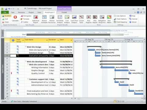 Riskyproject Tutorial Project Risk Analysis For Microsoft Project
