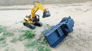 RC Truck Accident Rescue  | RC JCB Helping Truck | Truck Toys Remote Control