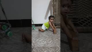 Thanishka is trying to wake-up #shorts #trending #viral #baby #thallu thallu #youtubeshorts