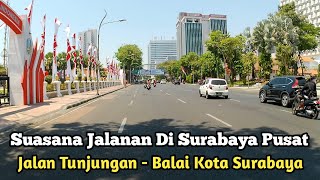 MOTOVLOG 4K || KELILING KOTA SURABAYA - Suasana Jalanan Menuju Balai Kota Surabaya