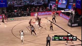 Giannis Antetokounmpo got away with the 6 step travel. Bucks vs Heat | Sept. 5, 2020.