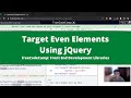 Target Even Elements Using jQuery (jQuery) freeCodeCamp Tutorial