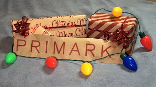 Using Primark bag to wrap gifts| Comparing Primark shopping bag with wrapping paper