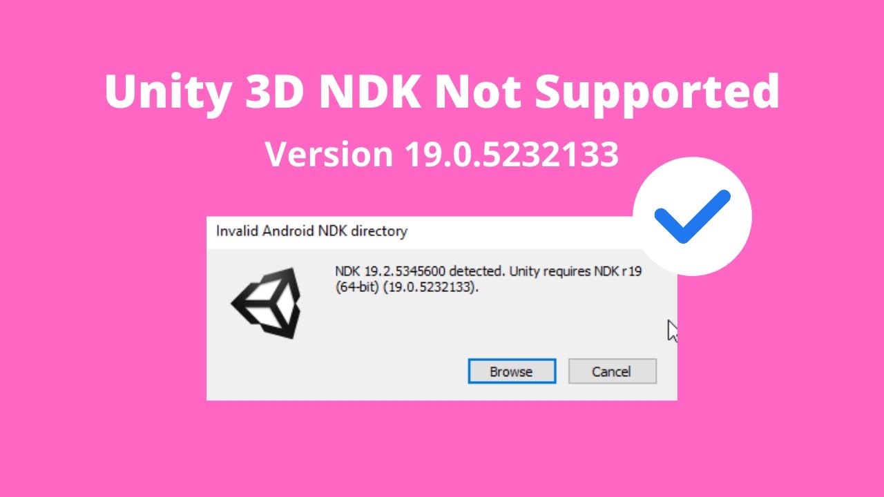 Fix Unity 3D NDK Not Supported, Version 19.0.5232133 Solve! - YouTube