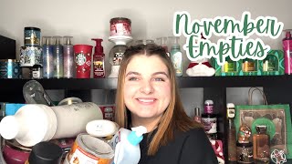 November Bath and Body Works Empties!