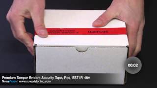 Premium Tamper Evident Security Tape, Red, EST1R-48A