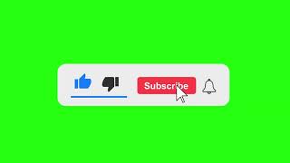 YouTube like subscribe bell icon buttons green screen   End Screen 3