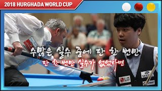 [2018 후루가다 3쿠션 월드컵] 준결승전 김행직 vs 딕 야스퍼스 하이라이트 '단 한 번만 실수가 없었더라면'