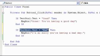 Conditional Expressions (VB) Part II