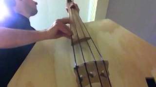 DIY Coffin double bass - sound test