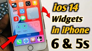 How To Get ios 14 Battery, Weather Widgets in iPhone 6 \u0026 5s, How to Install ios 14 Widgets in ios 12