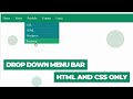 Dropdown Navigation Menu using HTML CSS | CSS Menu