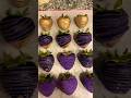 Custom Dipped Berries #purple #chocolatecoveredstrawberries #treats #foodie #gold