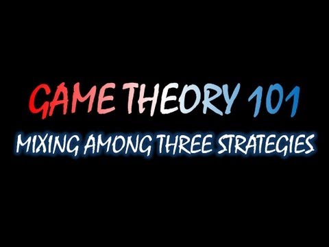 Game Theory 101 MOOC (#37): Mixing among Three Strategies Game Theory 101 MOOC (#37): Mixing among Three Strategies