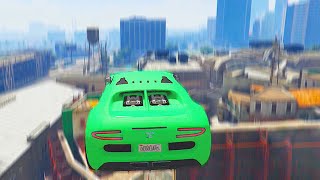 Flying with Cars #2 (GTA 5 Funny Moments)