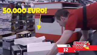 A man has 100 seconds to grab free stuff (50,000 euro's)