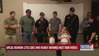 Special reunion: little girls who nearly drowned meet their heroes