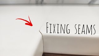 How to fix the joints on the kitchen countertop after installation | DIY repair seams