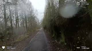 Peterborough Sunningdale, Orton Mere, river Nene, water processing plant, Oundle Road, in light rain