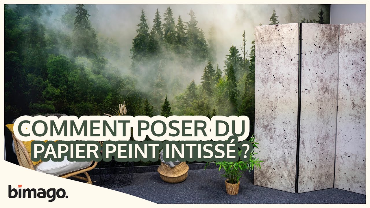 Comment Poser Du Papier Peint Intissé ? | Bimago - YouTube