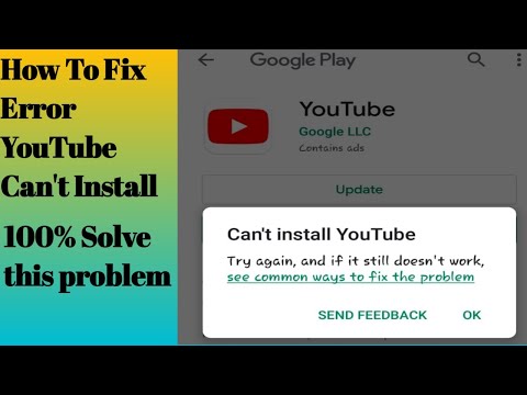 How To Fix Error Can T Install Problem Solv 100 Youtube