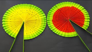 Cute Paper Pop Up Fans /DIY Watermelon Hand Fans /making paper fan /DIY/Paper Fan Decorations/craft