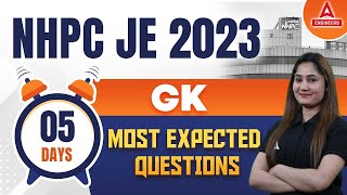 NHPC JE | NHPC JE GK Revision Most Expected Question | NHPC JE Exam Previous Year Question Paper GK