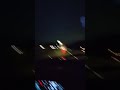 Highway lights flashing in unison