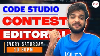 Codestudio Contest 11 Editorial | Live Problem Solving | Striver
