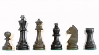 Classic Staunton Ebonised wood Chess Pieces 3.75 Inch King