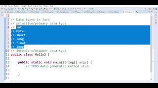class-2 Comments and Datatypes in Java