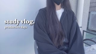 [vlog] 임고생 브이로그, 지치기 시작했다ㅣstudy vlogㅣa produtive days.