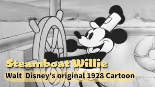 Steamboat Willie (1928) | The Original Mickey Mouse Cartoon [Full HD, Public Domain]