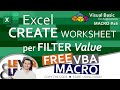 Excel Create Worksheet per Filter Value | VBA Macro #16