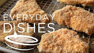 Easy Asiago Crusted Chicken Cutlets